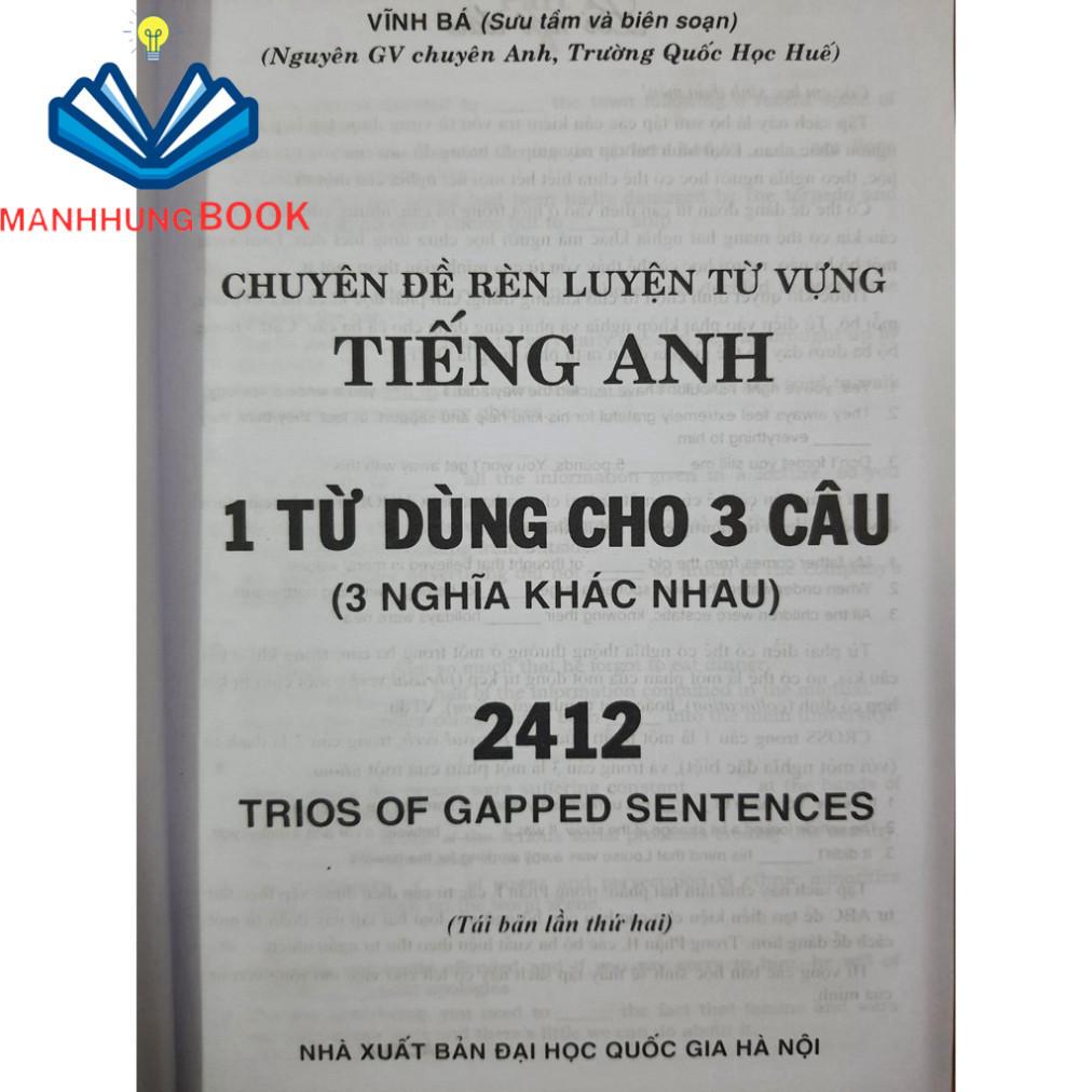 Sách - Chuyên đề rèn luyện từ vựng Tiếng Anh - 1 Từ dùng cho 3 Câu (3 câu khác nghĩa nhau)