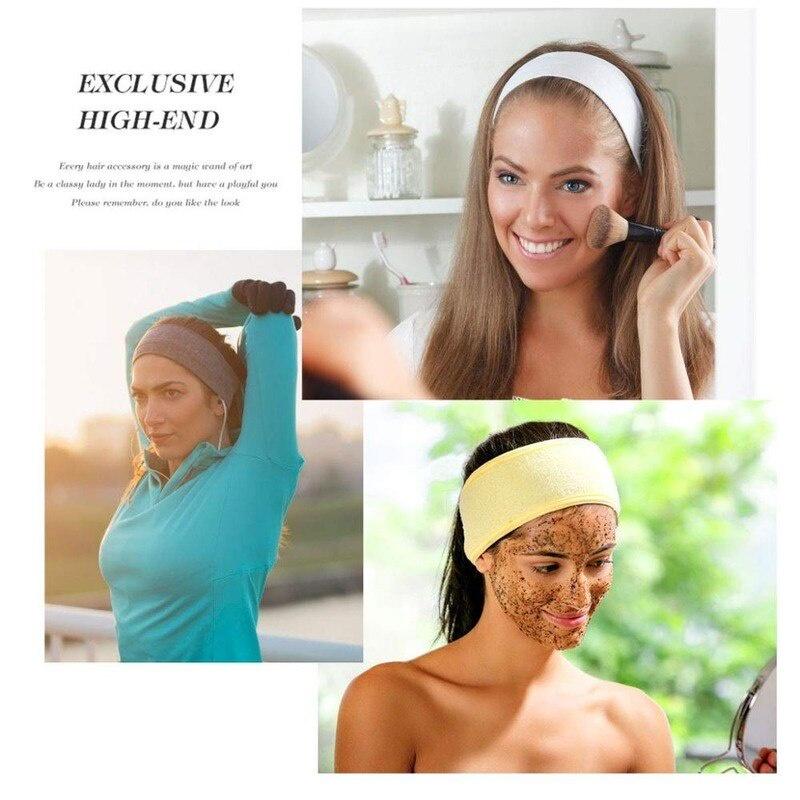 Adjustable Sports Headband Sweatband Yoga Spa Bath Shower Makeup Wash Face Cosmetic Hairband for Women Make Up Accessories