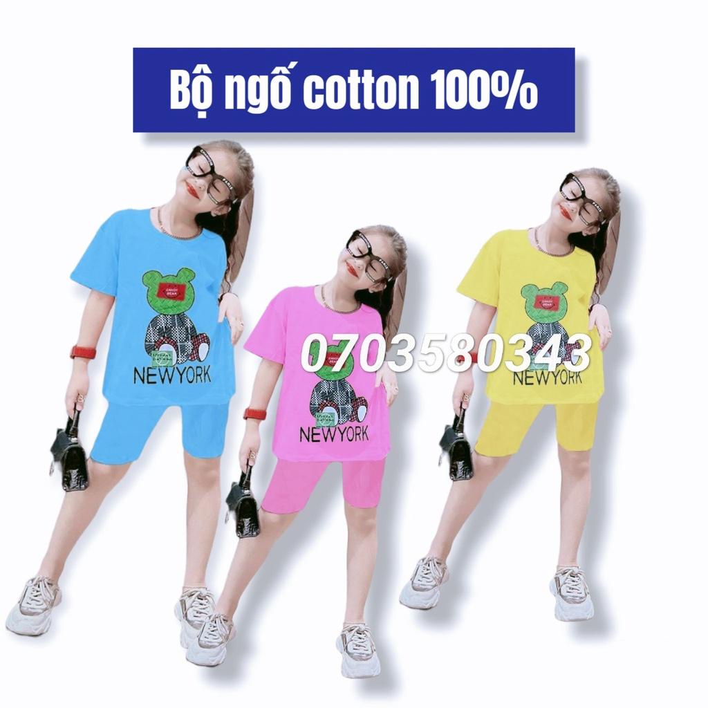 Bộ ngố bé gái size đại 18kg-45kg cho bé 4 tuổi-15 tuổi thun cotton 100% đẹp thoáng mát dày dặn LAZAKIDS