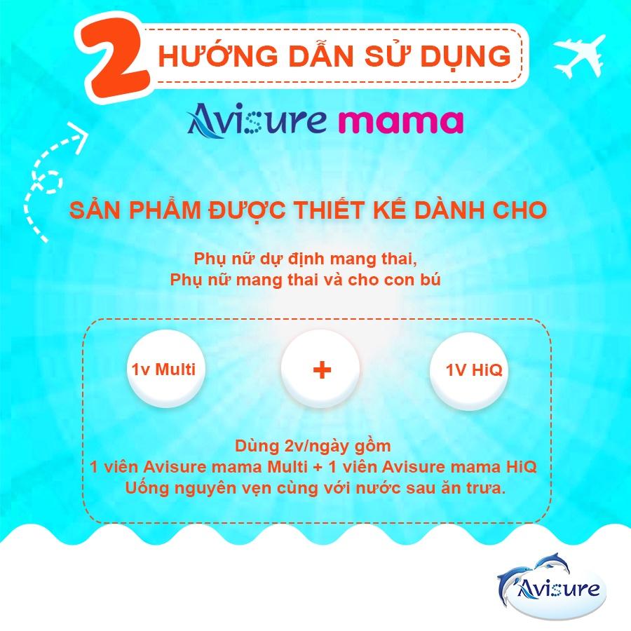 Vitamin tổng hợp dành cho bà bầu, trước và sau sinh Avisure Mama