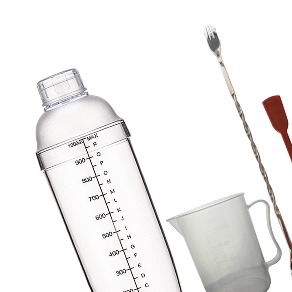 6 Pcs Cocktail Shaker & Bar Accessories - Drink Mixer & Cocktail Set Barware