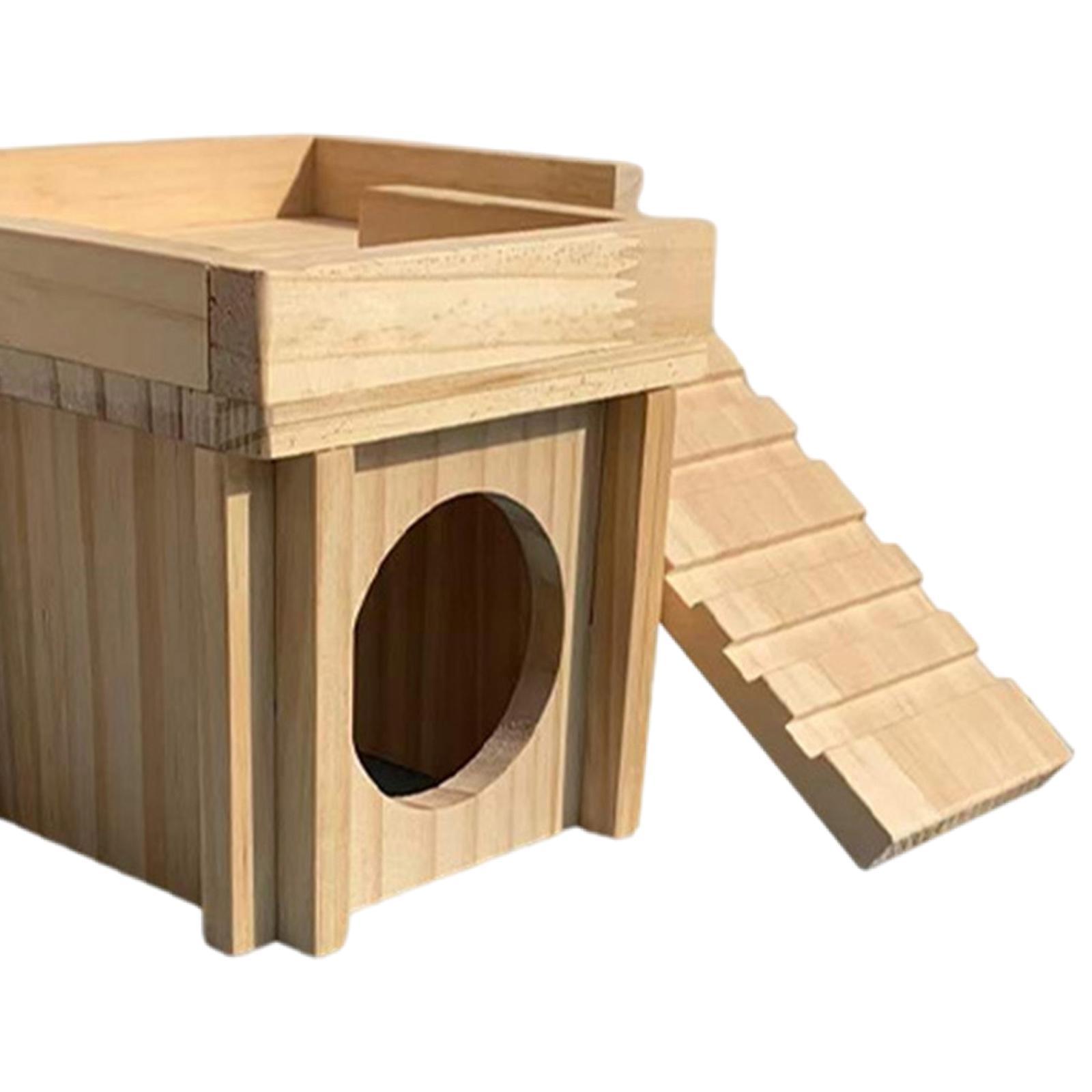 Wooden Hamster House Climbing Ladder Pet Playground for Small Animals Gerbil