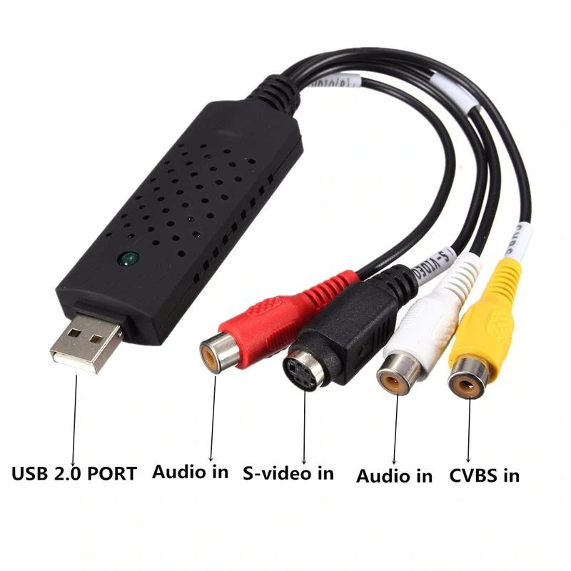 Cáp chuyển tín hiệu Easier CAP CAPTURE:USB ra 3AV audio(R),audio(L)+CVBS + S-Video - Hàng nhập khẩu