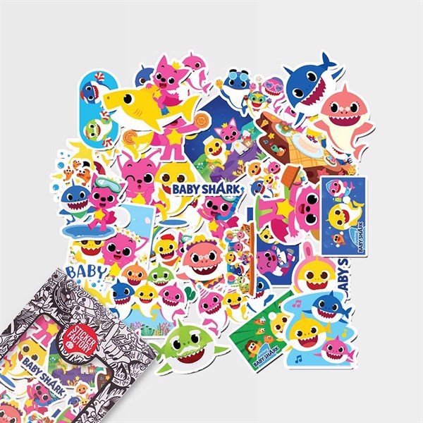 Baby Shark - Set 30 sticker hình dán