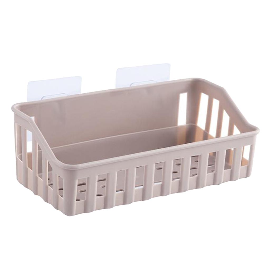 Kitchen Bathroom Wall Shower Shelf Storage Caddy Rack Self Adhesive Coffee