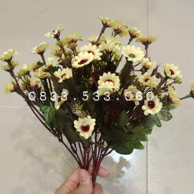 Cành Hoa Cúc Susi Cúc Nhí cao 32cm, nhiều màu - Hoa giả trang trí lọ hoa, hàng rào