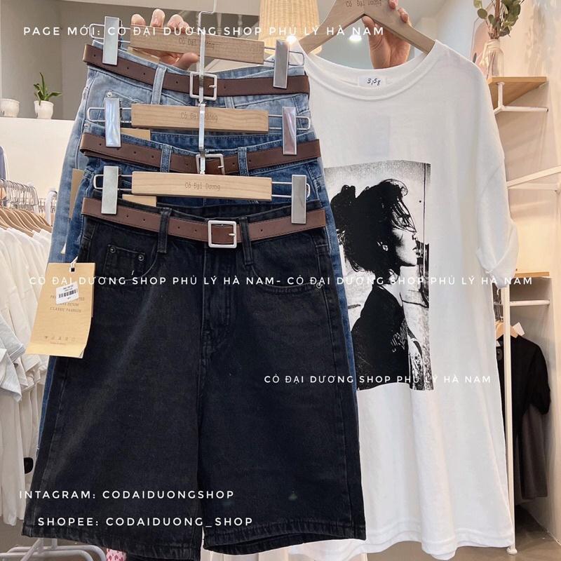 Quần ngố jean kèm đai mã 6832