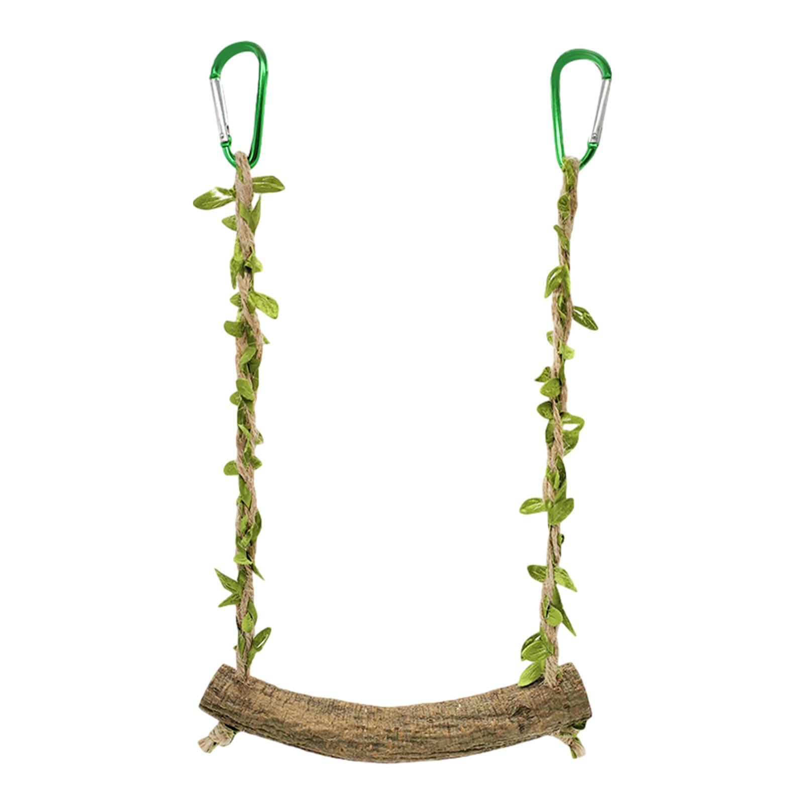 Wooden Birds Parrots Stand, Bird Training Perch Stand, Parakeet Cage Hammock, Chewing Bird Cage Toys for Medium Parrot