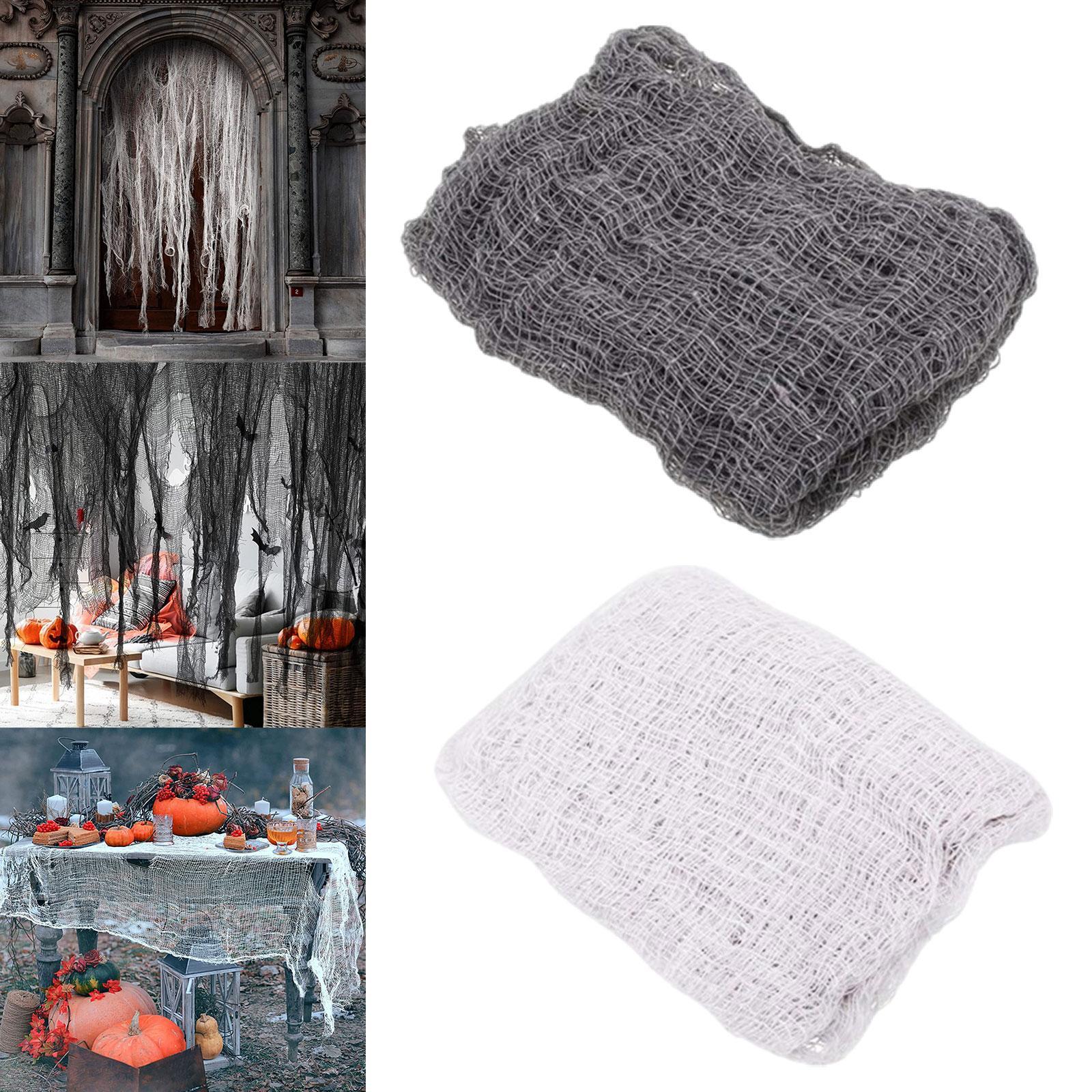 2Pcs Halloween Scary Gauze Cloth Hanging for Halloween Party Indoor Ceilings