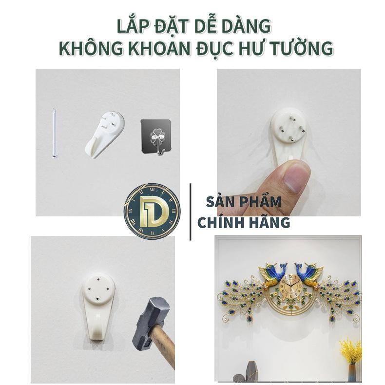 Đồng Hồ Treo Tường Con Chim Công Tài Lộc Cao Cấp D1 Home Kim Trôi Trang Trí Tường Decor - 38