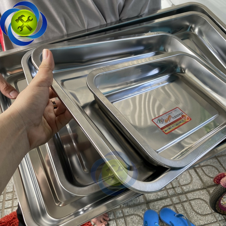 Combo 4 khay inox đựng dụng cụ đồ nghề đủ kích thước