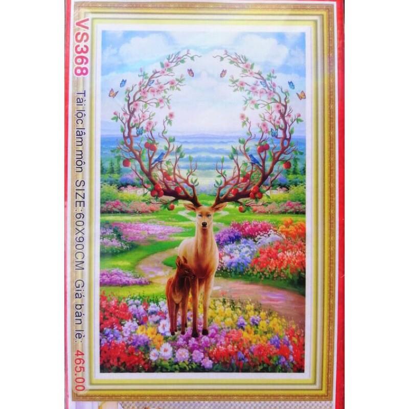 Tranh đính đá Tài Lộc Vs368  chưa đính