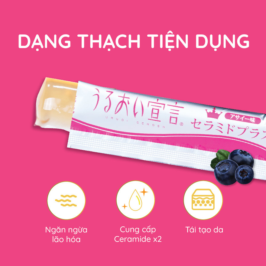 Combo 10 hộp thạch collagen jelly ceramide plus 30 thanh