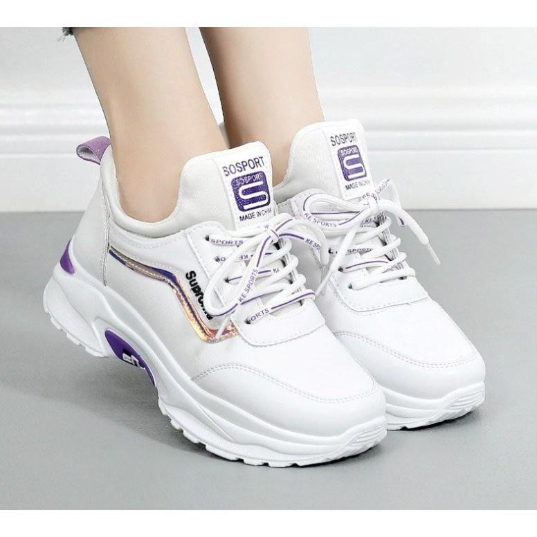 Giày sneaker nữ (trắng tím) 000037