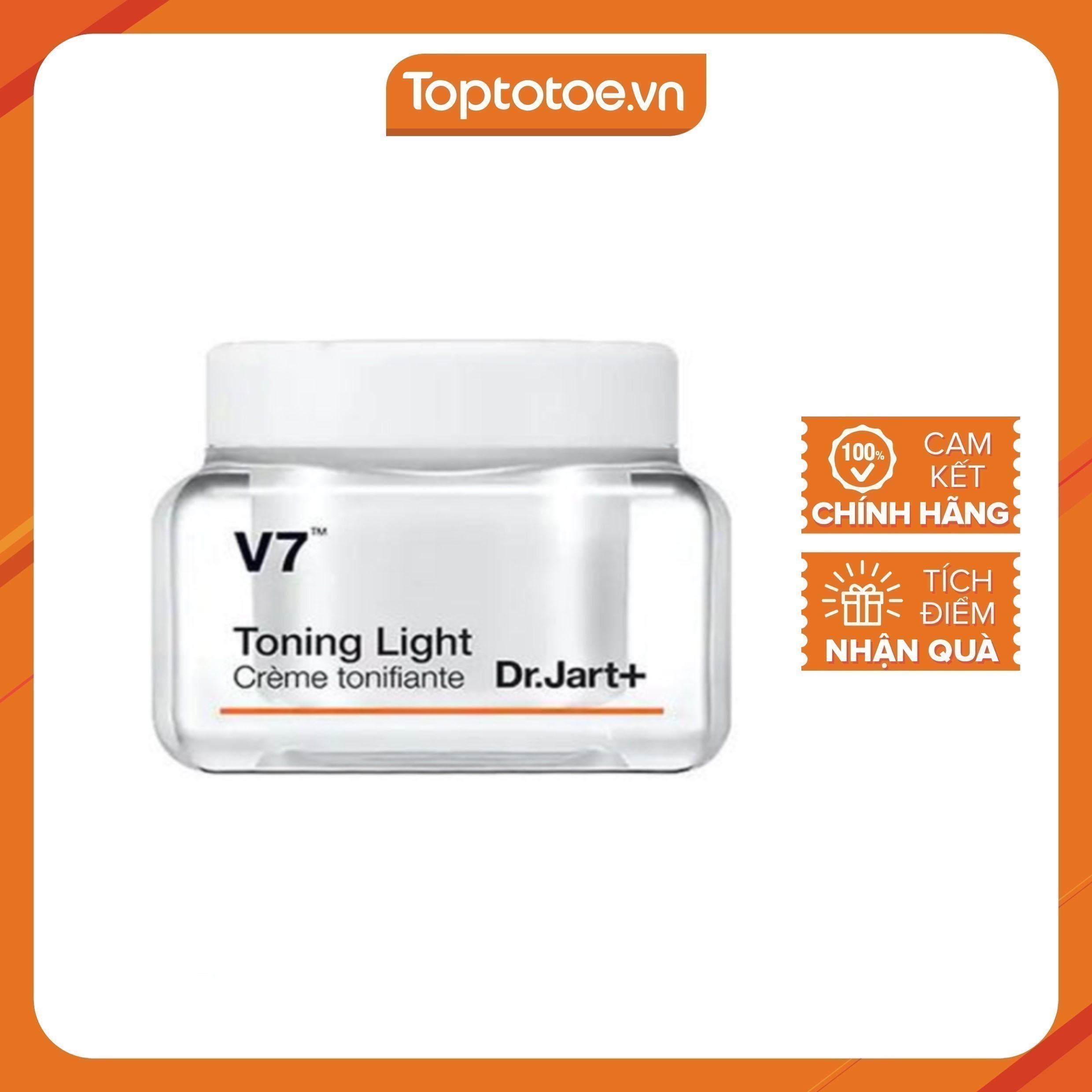 Kem Dưỡng Trắng, Tái Tạo Da, Hỗ Trợ Trị Thâm Mụn, Nám Da Dr.Jart+ V7 Toning Light 15ml