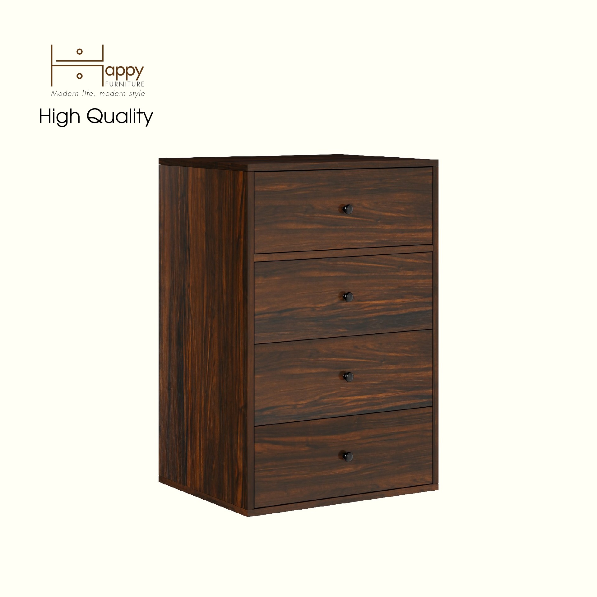 HAPPY FURNITURE , ZACY - Tủ lưu trữ 4 ngăn kéo , THK_215 , 55cm x 45cm x 82cm DxRxC, Sản phẩm phổ thông