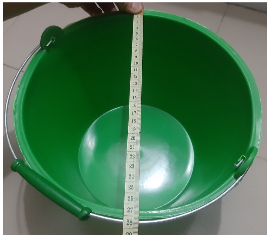 3 Xô Nhựa Đựng Nước, Tưới Cây, Xách Hồ, Xách Vữa, Đựng Đồ, Có Quai Xách, Kích Thước 28x18Cm