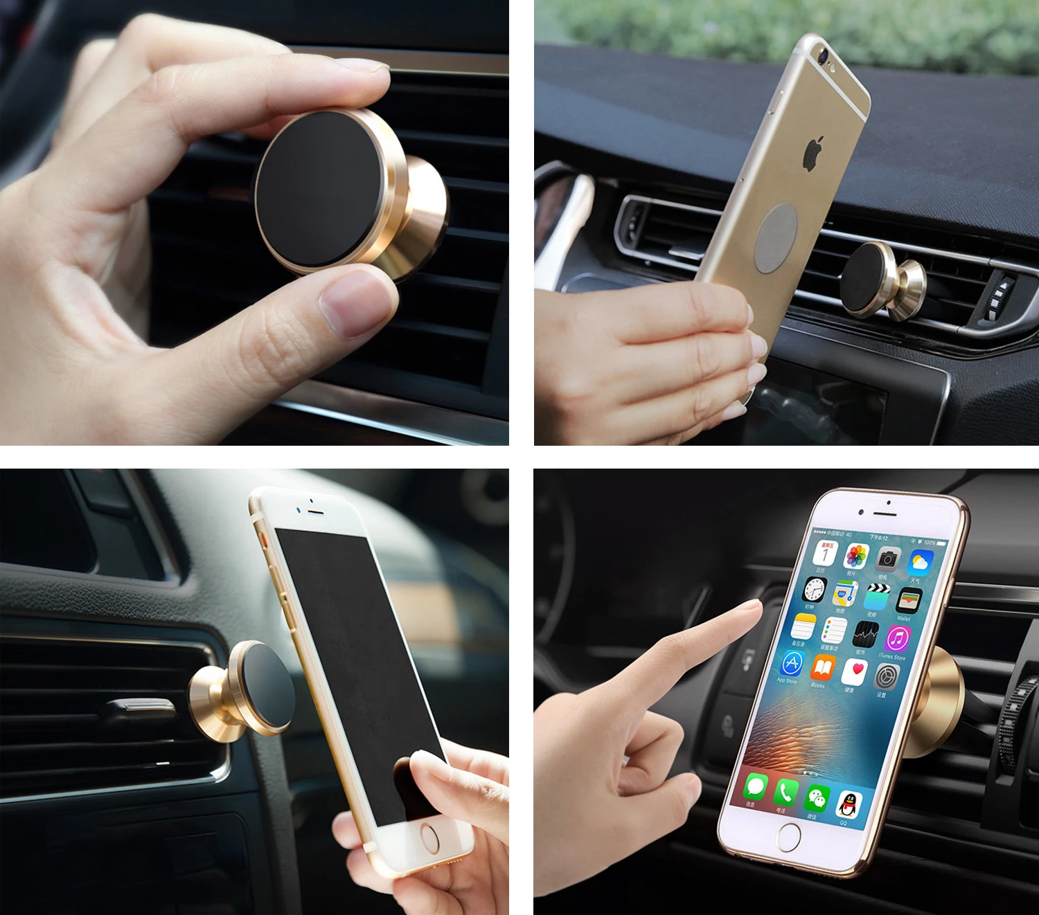 Giá đỡ điện thoại hít nam châm hiệu CHOETECH H007 Car Holder xoay 360 độ dùng trên xe hơi ô tô cho điện thoại - Hàng chính hãng