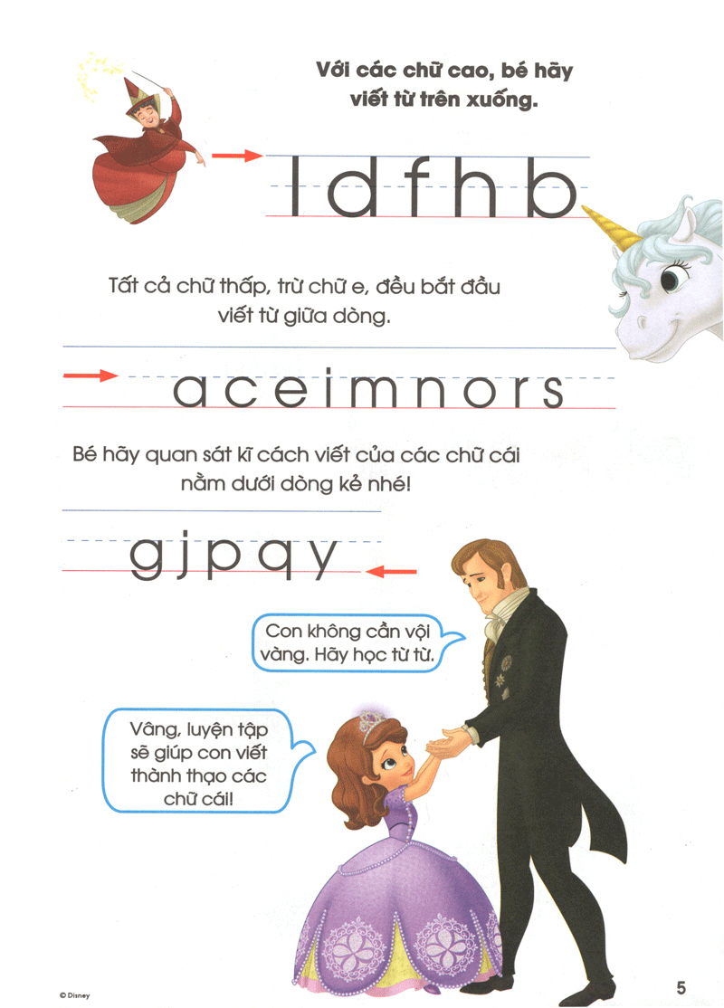 Hình ảnh Sách - Các Kĩ Năng Học Tập Của Disney - Cùng Học Chữ Thường Tiếng Anh