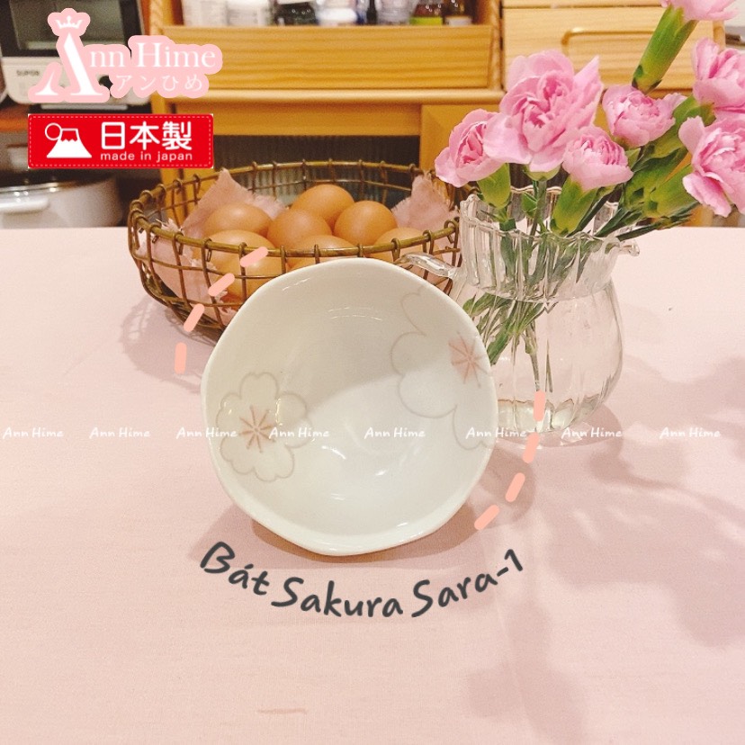 Bộ Bát Đĩa Sứ Thủ Công Sakura Nhập Khẩu Nhật Bản