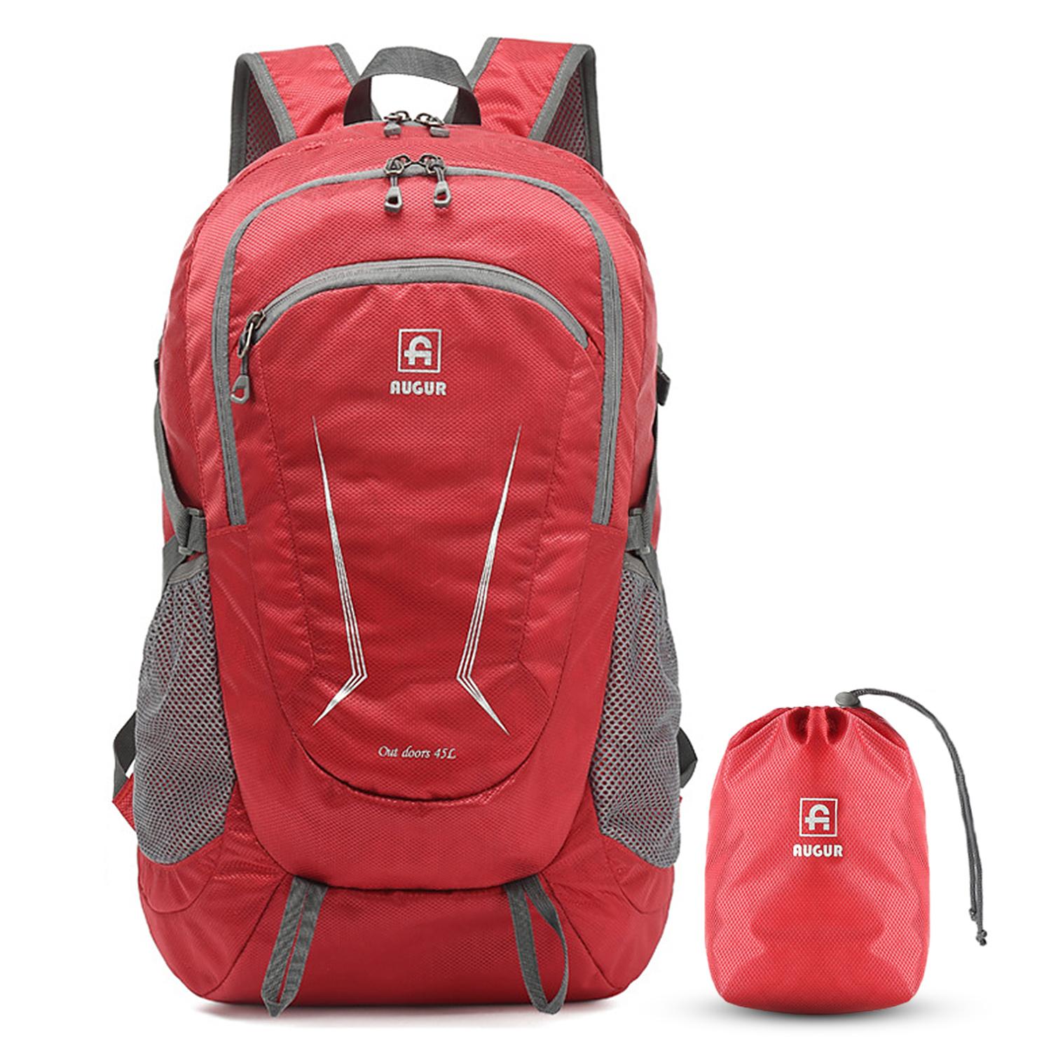 Ba Lô Augur 45L Cho Nam Và Nữ Thích Hợp Đi Bộ Đường Dài, Khối Lượng Nhẹ Có Thể Gập Lại Hiking Backpack