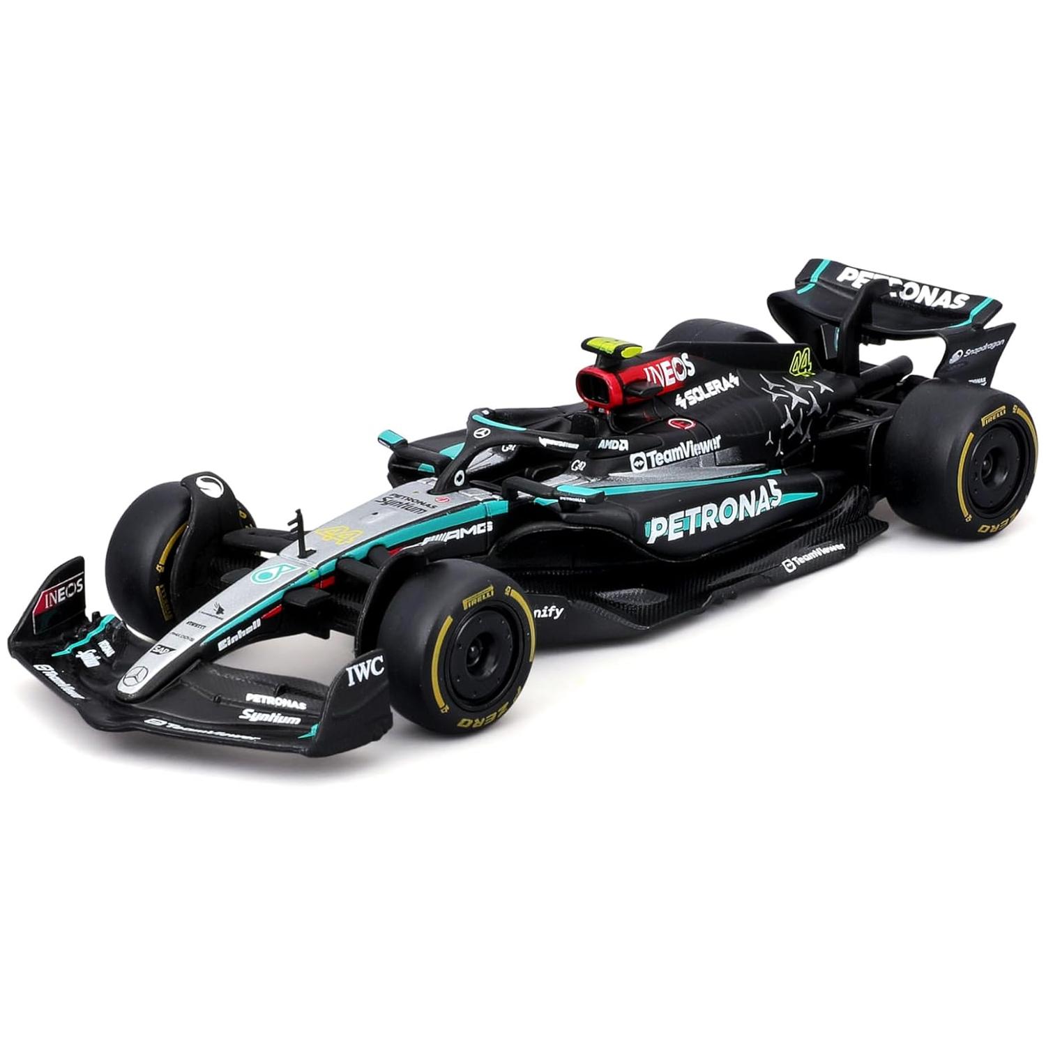 Đồ Chơi Mô Hình Xe Đua F1 Mercedes-AMG - Petronas F1 W15 Team 2024 Tỉ lệ 1:43 - Bburago 44/18-38208