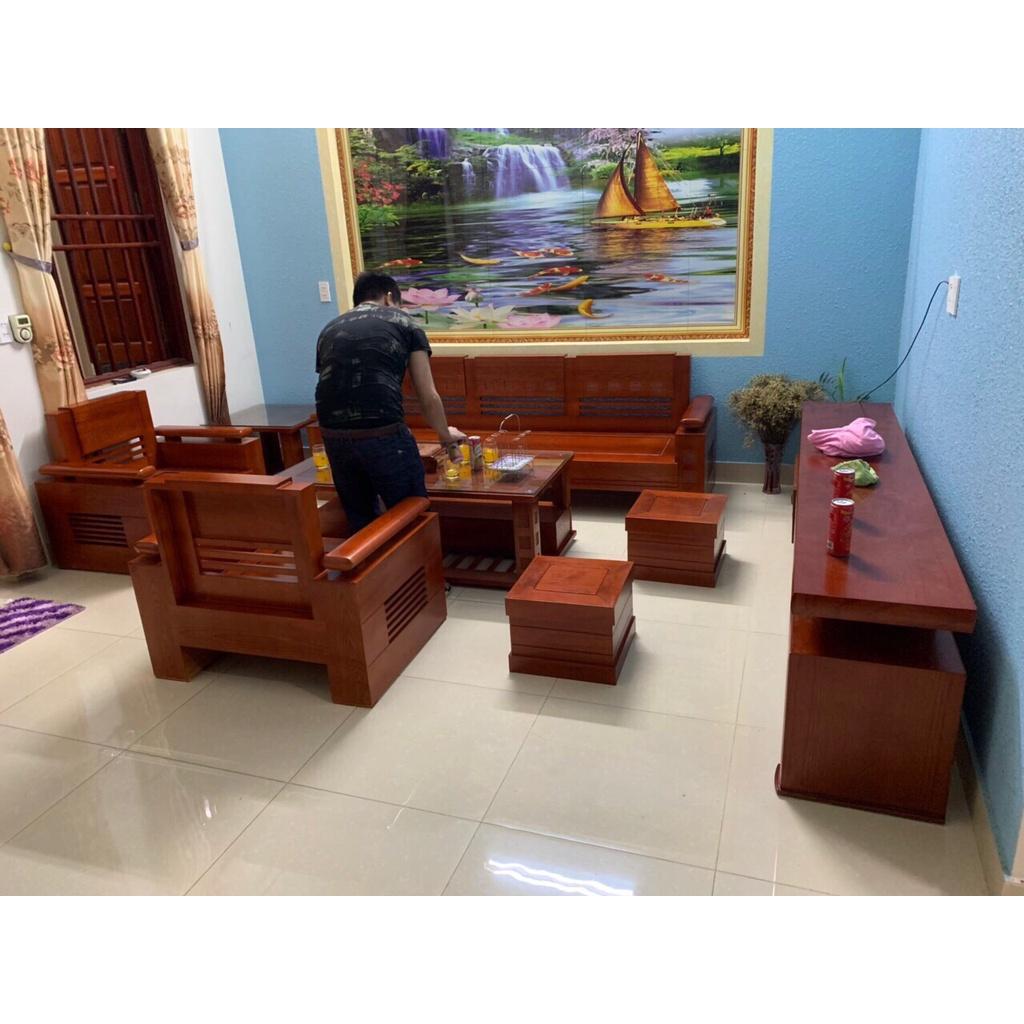 Bàn ghế sô fa trứng đối gỗ sồi nga
