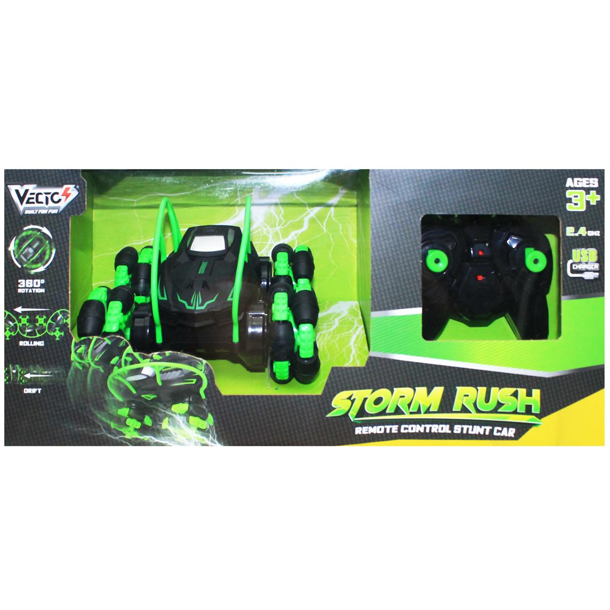 Đồ Chơi Siêu Xe Biểu Diễn Storm Rush Điều Khiển Từ Xa - Vecto VT619/GR - Màu Xanh Lá