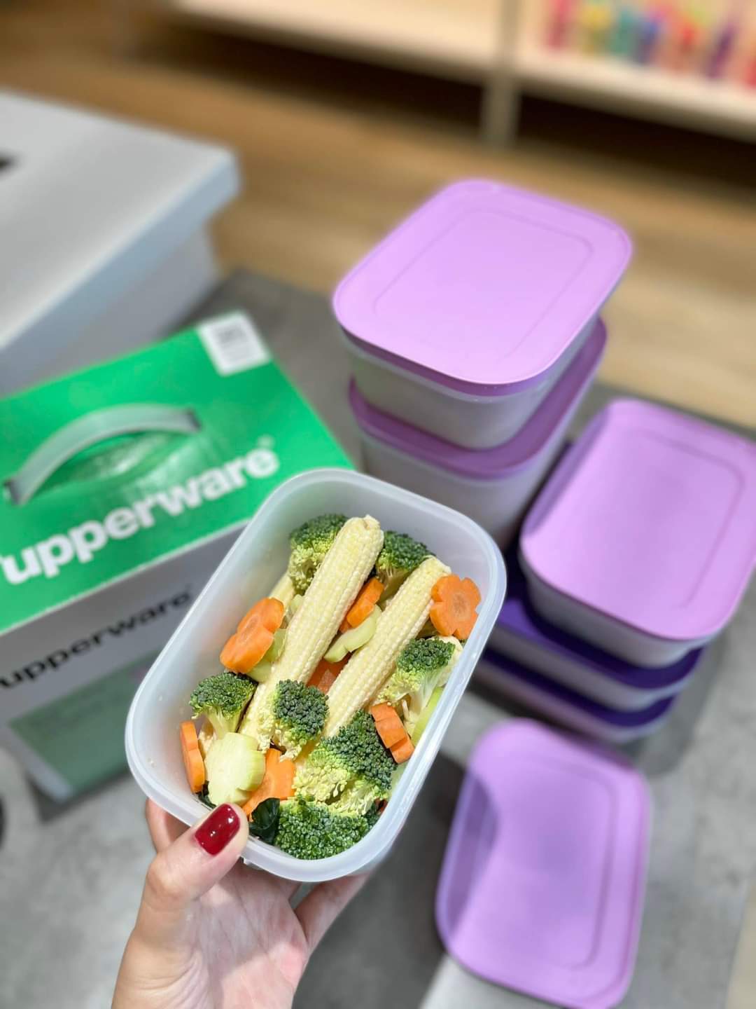 Bộ hộp trữ đông Violet Tupperware - Hàng chính hãng