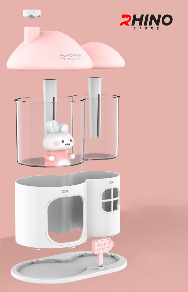 Máy phun sương 2 đầu phun cute Rhino H810 300ml 3 chế độ phun hàng chính hãng