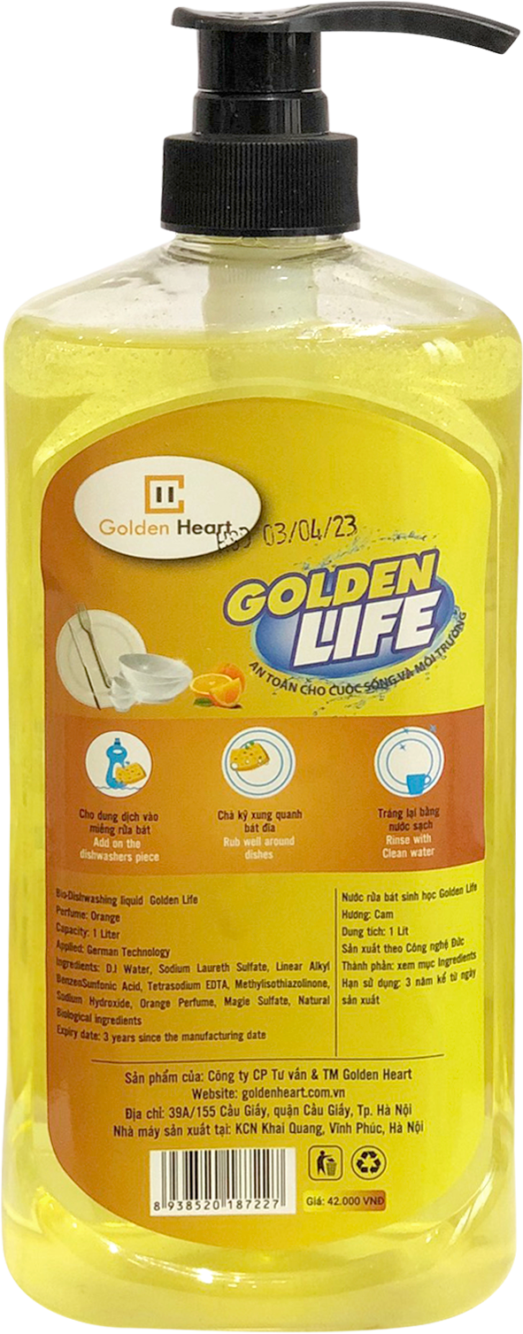 Nước rửa chén bát hữu cơ Golden Life 1L - Hương