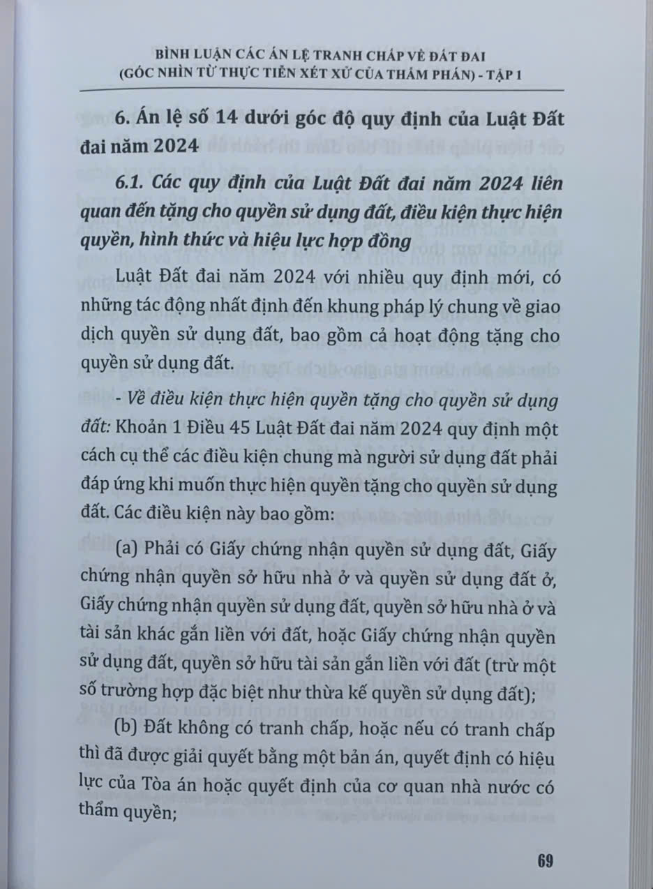 Bình luận các án lệ tranh chấp về đất đai – Góc nhìn từ thực tiễn xét xử của Thẩm phán (tập 1 và 2)
