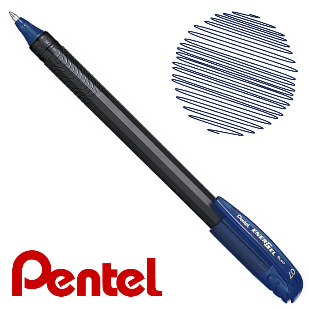 Bút gel Pentel Energel Roller Gel Pen BL417 - Metal tip 0.7mm - Màu xanh đen (Navy Blue)