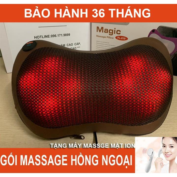 Gối massage hồng ngoại 8 bi mát xa cao cấp