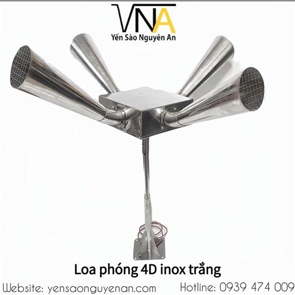 Khung loa phóng 4D inox trắng (kèm chân)