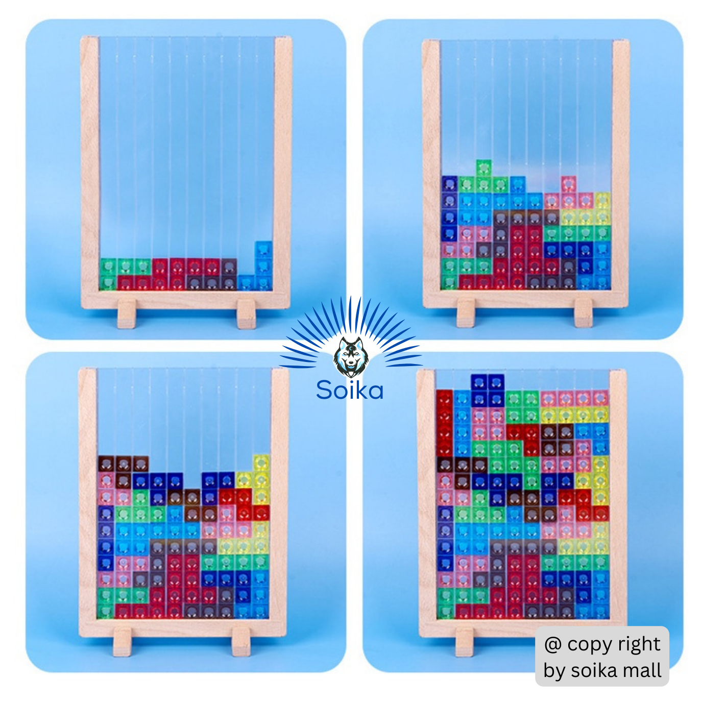 Đồ Chơi Xếp Hình Tetris Bảng Trò Chơi Giáo Dục Phát Triển Trí Tuệ Và Giúp Bé Hạn Chế Sử Dụng Điện Thoại Soika SG-01