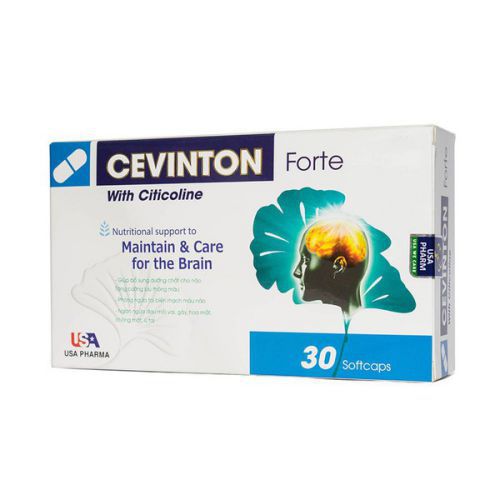 Hoạt Huyết Dưỡng Não Cevinton Forte - Giúp Phòng Ngừa Tai Biến Mạch Máu Não - Bổ Sung Dưỡng Chất Cho Não - Phục Hồi Sau Tai Biến Mạch Máu Não - Hộp 30 Viên