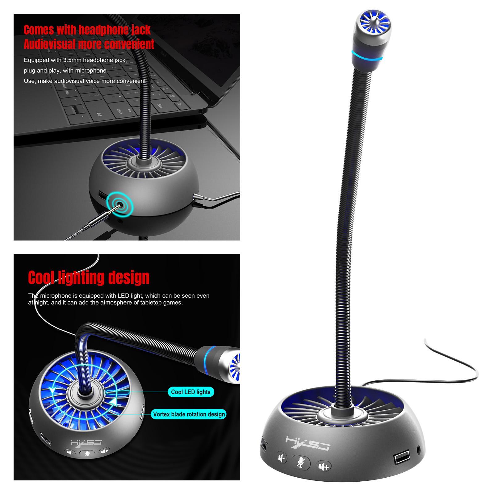USB Lapel Microphone Omnidirectional Clip on Collar Condenser Mic