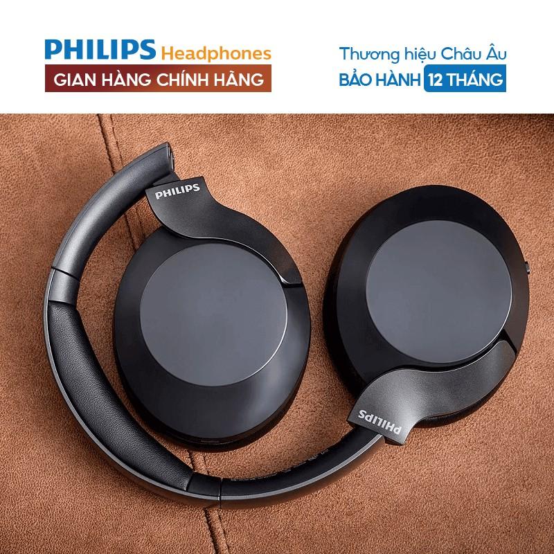 Tai nghe Chụp tai Philips Bluetooth Bass, Hi-Res Audio, TAPH805BK/10 -Hàng nhập khẩu