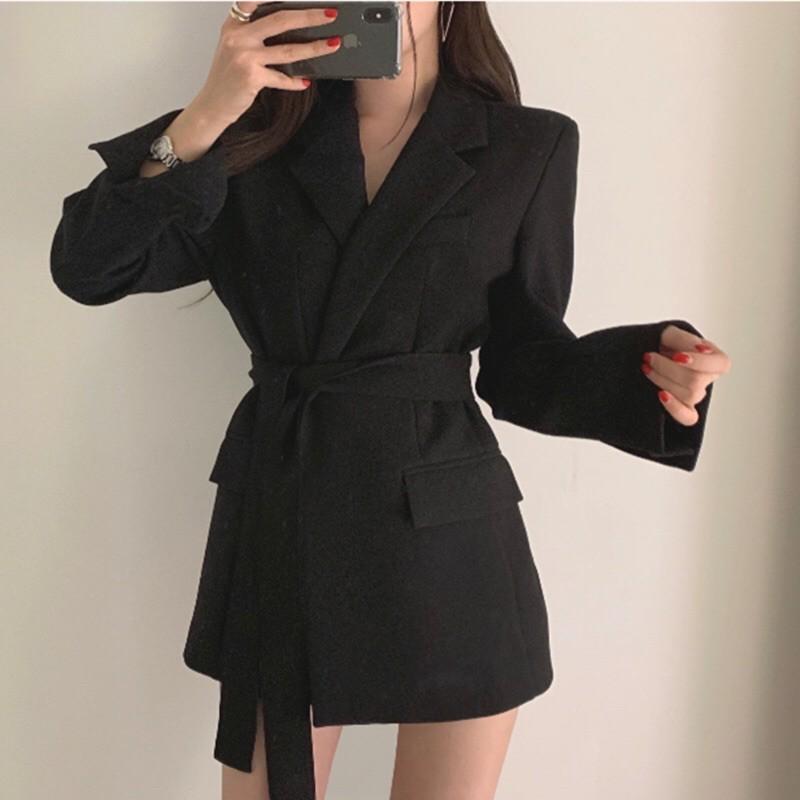 Áo khoác Blazer nữ thu đông hai lớp chất đẹp mẫu mới mã HQ08