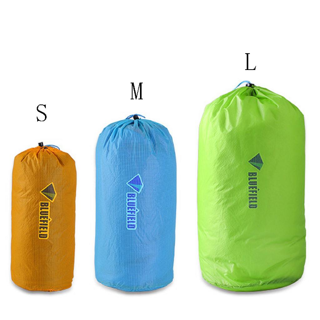 2xWaterproof Drawstring Storage Stuff Sack Dry Bag Outdoor Travel Sky Blue L