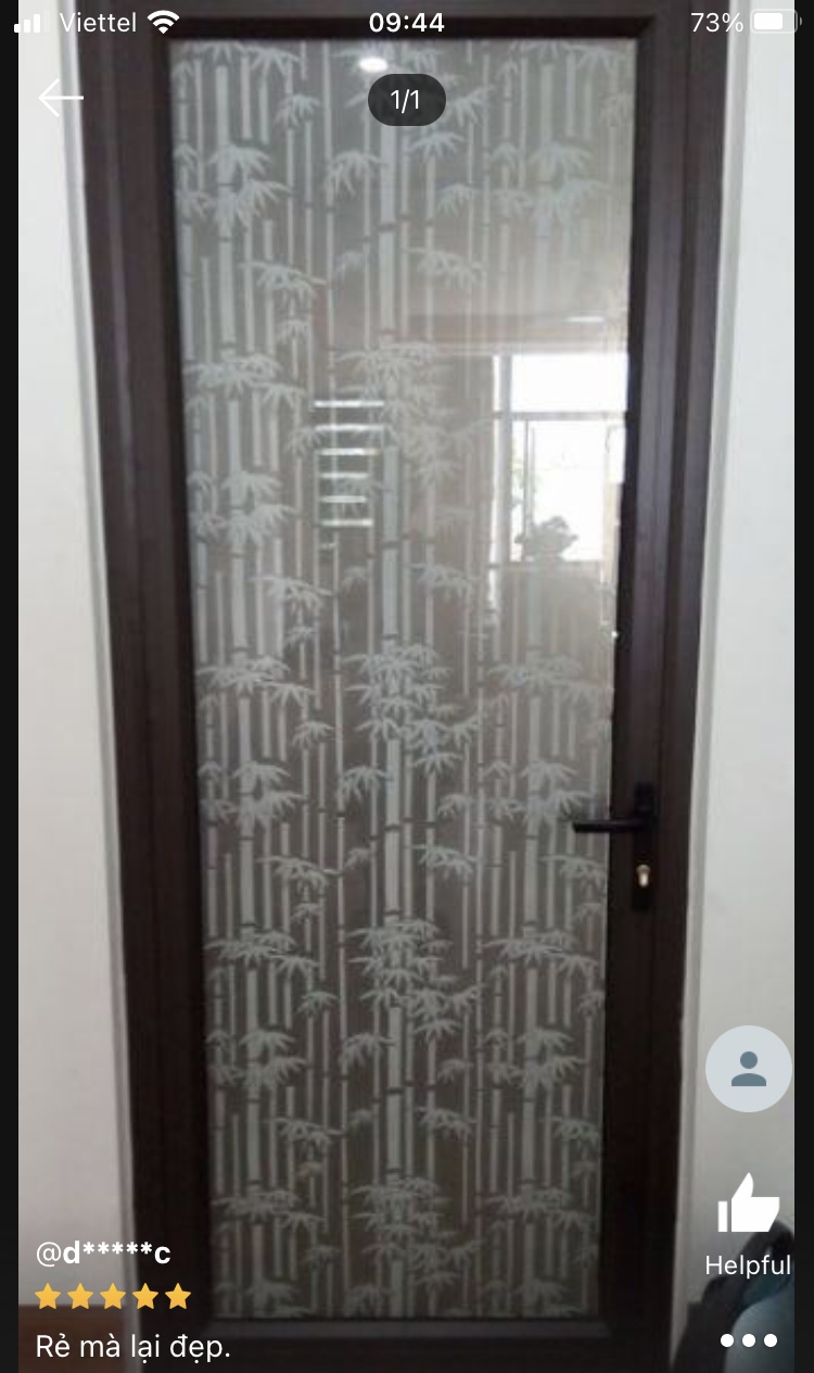 Giấy Dán Kính 3D keo sẵn bóc dán loại 1