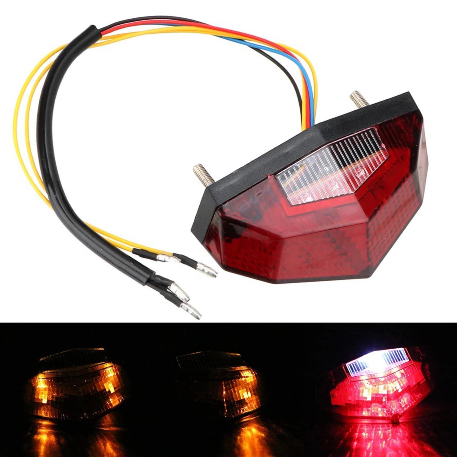 Universal Motorcycle LED Rear Tail Light Brake  Motorbike Lamp