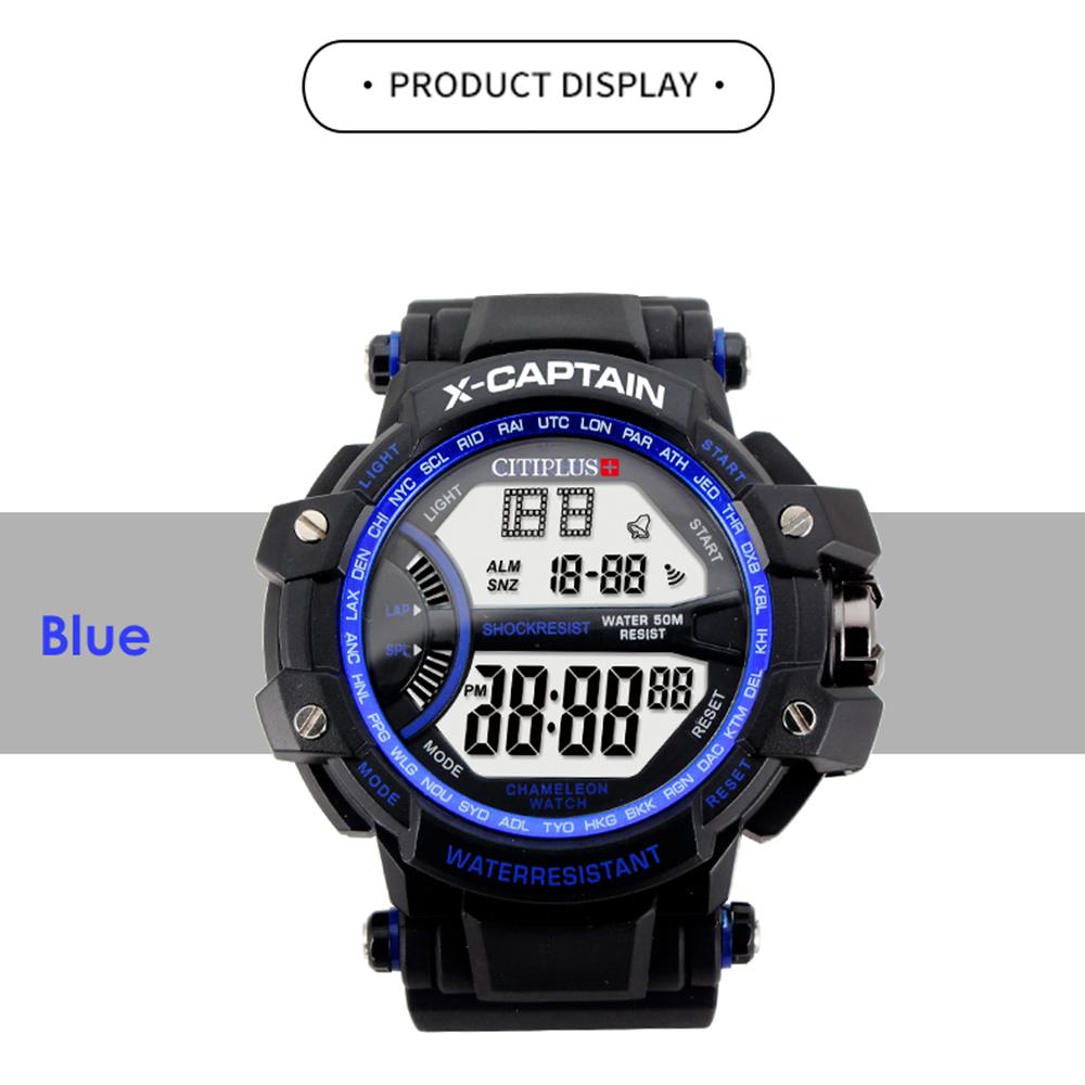 Đồng hồ đeo tay CITIPLUS T-9 Analog Digital Thể thao Đèn nền chống thấm nước
