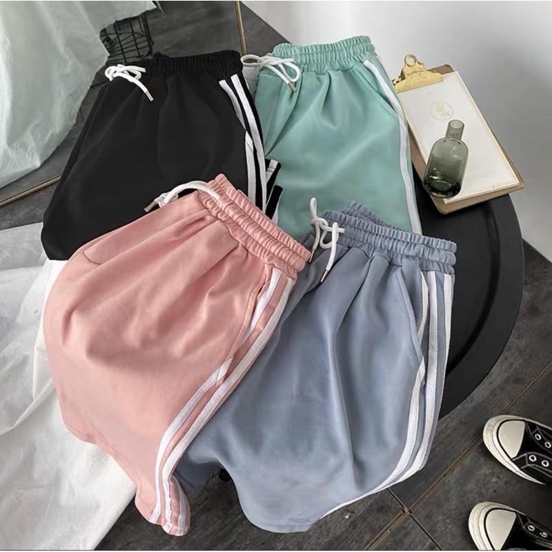 Bộ Đùi cotton tay lỡ Unisex . Bộ Phối zalang Quần 3 sọc đùi
