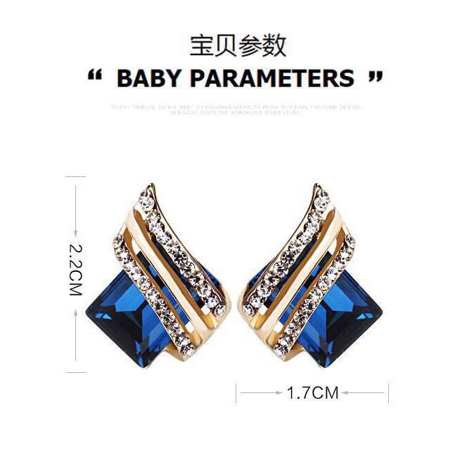 Khuyên tai hàn quốc Rhinestone