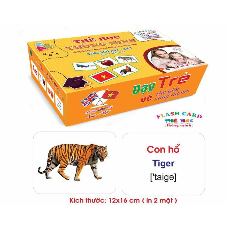 Bộ Thẻ Học Thông Minh loại to Flashcard 18 chủ đề