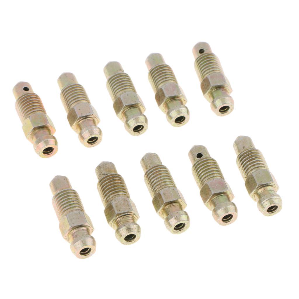 3-10pack 10 Pieces Car Front and Rear 26mm Brake Bleeder Screws M8*1mm