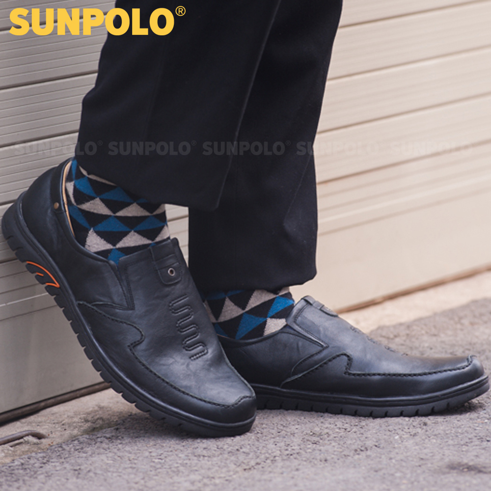 Giày Lười Nam Da Bò SUNPOLO SUS511