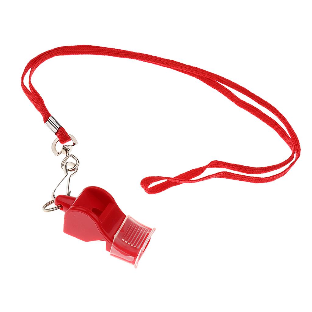 2xSoccer Referee Whistle Team Sports / Survival Camping Hiking Red